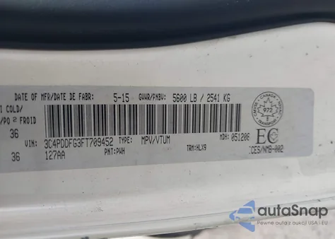 2015 Dodge Journey R/T from USA, damaged, VIN 3C4PDDFG3FT709452